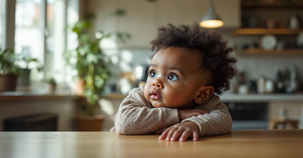 Bébé et nounou complices : une nounou souriante tient tendrement un nourrisson dans ses bras