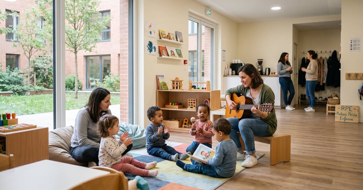 Relais Petite Enfance : accompagnement de jeunes enfants et de parents par une professionnelle de la petite enfance