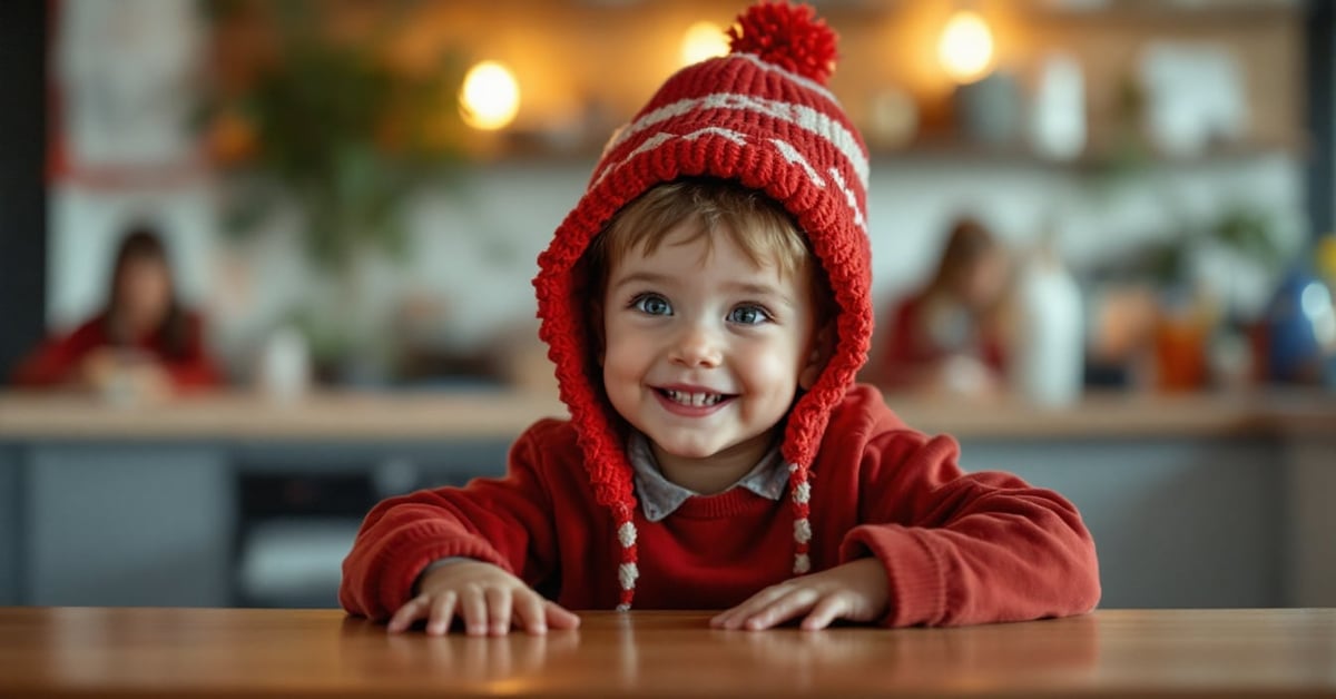 Enfants déguisés en Petit Chaperon Rouge lors d'une activité conte en crèche