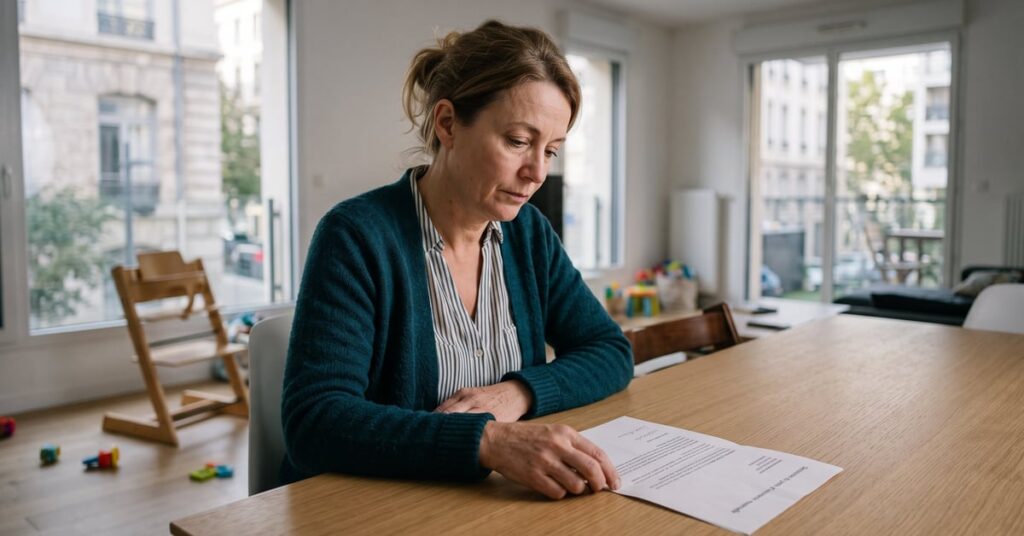 Assistante maternelle préparant sa lettre de démission, droits et préavis