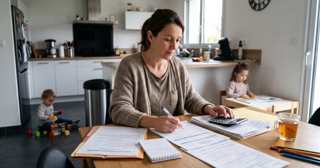 Assistante maternelle avec un enfant en bas âge, illustrant l'indemnité assistante maternelle
